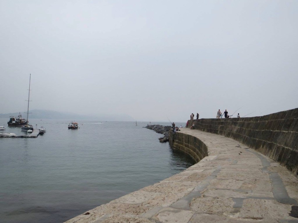 Quayside at Lyme Regis looking out to sea.